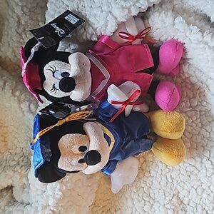 Disney Mickey and Minnie Mouse graduation plushies